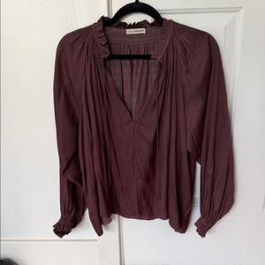 Ulla Johnson Burgundy Women's Blouse